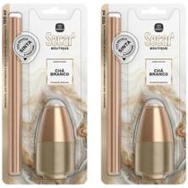 2 Aromatizador Difusor de Ambientes Varetas Chá Branco 100ml
