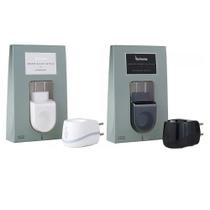 2 Aromatizador Difusor Elétrico Via Aroma Standard: Preto e Branco