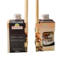 2 Aromatizante Ambiente Cravo e Canela Difusor Vareta Perfume 280ml Odorizador Senalândia - Envio Já