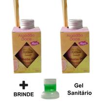 2 Aromatizante Ambiente de Algodão Doce Odorizador Palito Perfume Difusor 100ml Luz Aroma - Envio Já