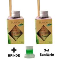 2 Aromatizante Ambiente de Bambu Odorizador Palito Perfume Ar Difusor 100ml da Luz Aromas - Envio Já
