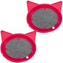 2 Arranhador Gato Super Cat Relax Pop Furacão Pet - Vermelho