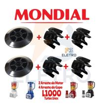 2 Arraste Do Motor + 4 Arraste do Copo Liquidificador Mondial Turbo L1000 2 Arraste Do Motor + 4 Arraste do Copo Liquidificador Mondial Turbo L1000