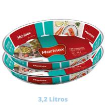 2 Assadeiras Oval Vidro 3,2 L Assados Costela Doces Marinex 2 Assadeiras Oval Vidro 3,2 L Assados Costela Doces Marinex