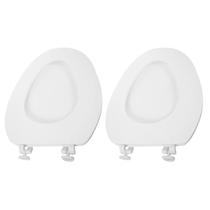 2 Assentos Sanitário Almofadado Oval Branco Plástico Tampa