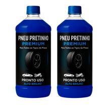 2 Baba de Camelo Automotivo brilha pneu pretinho resistente a agua 500ML