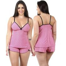 2 baby doll pijama estampas sortidas roupa de dormir - Isa Lingerie