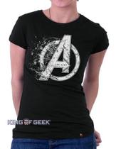 2 Babylook Avengers Vingadores Logo Endgame Blusinha