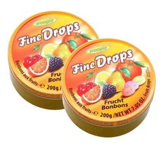 2 bala fine drops sabor frutas tipo sweet originals 200g