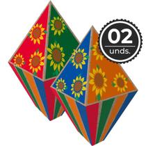 2 Balão de Festa Junina Grande pra Pendurar ou Decorar a Mesa de São João Xadrez
