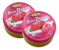 2 balas fine drops sabor framboesa tipo sweet originals 175g