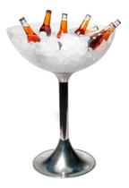 2 Balde Champanheira E Cerveja Gelo Em Acrílico Com Pé Transparente