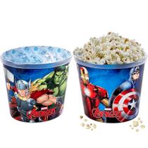 2 Baldes de Pipoca Vingadores Pote 2L Avengers Original