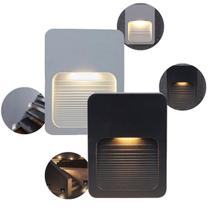 2 Balizador Em Pé 4x2 Led 2w Sobrepor Luz Branco Quente P/ Escada