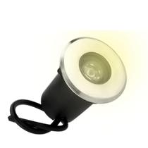 2 Balizador Led De Solo Chão Jardim 1w Embutir Blindado Piso