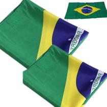 2 Bandeira Do Brasil Média Em Nylon 90 X 60 Resistente