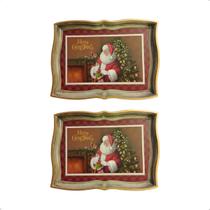 2 Bandeja estampadas Vintage 42x32x2cm Tuut 2 Bandeja estampadas Vintage 42x32x2cm Tuut