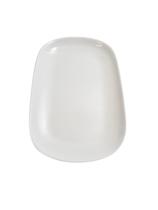 2 Bandeja Forma Rasa Gourmet 20 X 12 Cm Melamina branca