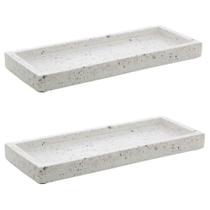 2 Bandejas de Mármore Terrazzo Retangular Aparador 26x17cm Decorativa Bancada Sala Banheiro Lyor 2 Bandejas de Mármore Terrazzo Retangular Aparador 26x17cm Decorativa Bancada Sala Banheiro Lyor
