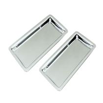 2 Bandejas Inox Manicure P/ Estufa Esterilizável 22x09x1,5cm