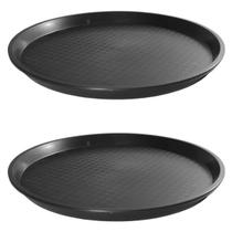 2 Bandejas Redonda Para Servir Garçom Restaurante 27,5cm