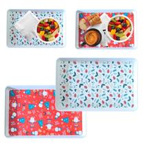 2 Bandejas Retangular Decorativa Natalina em Plástico 32cm