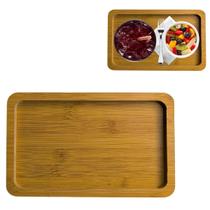 2 Bandejas Retangular em MDF Madeira Para Cozinha Tábua 23,5cm