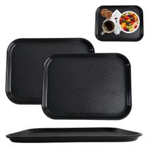 2 Bandejas Retangular Resistente Para Servir Buffet 40x30cm