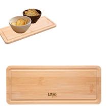 2 Bandejas Tábua Retangular em Bambu 28cm Café Decoração 2 Bandejas Tábua Retangular em Bambu 28cm Café Decoração