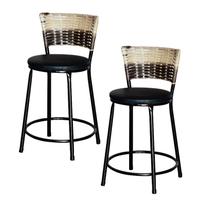 2 Banquetas Baixa para Cozinha Hawai Cappuccino Premium