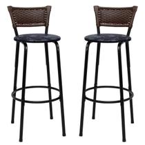 2 banquetas Conjunto Para Bancada Alta Cozinha Encosto Balcão Americano Itagold 2 banquetas Conjunto Para Bancada Alta Cozinha Encosto Balcão Americano Itagold