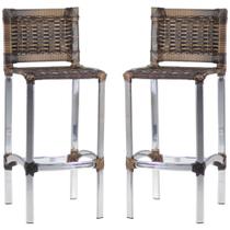 2 Banquetas Madri em Alumínio para Edícula, Cozinha, Balcão, Área Trama Original