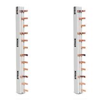 2 Barramento Trifásico 12 Polos 80A Steck S3F210B 3x4P Din 2 Barramento Trifásico 12 Polos 80A Steck S3F210B 3x4P Din