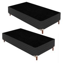 2 Bases Box Solteiro 42x88x188cm Íris Preto/Elegancy 2 Bases Box Solteiro 42x88x188cm Íris Preto/Elegancy