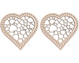 2 Bases MDF Coração Vazado Crochê/Fio de Malha - 20cm Diâmetro 2 Bases MDF Coração Vazado Crochê/Fio de Malha - 20cm Diâmetro