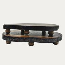 2 Bases Rústicas Multiuso Madeira Verniz 22,5x21 e 23,5x16cm 2 Bases Rústicas Multiuso Madeira Verniz 22,5x21 e 23,5x16cm