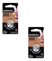 2 Bateria Cr2032 Duracell 3V Lítio Moeda