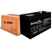 2 Baterias 12v 7ah Selada Centrais de Alarme Iluminação - Energy Ac