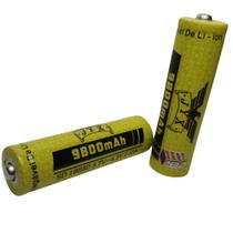 2 Baterias 18650 4,2v 9800mah Lanterna Recarregável
