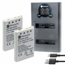 2 BATERIAS + DUPLO CARR EN-EL5 P NIKON Coolpix 3700, 4200, 5200, 5900, 7900, P3, P4, P80, P90, P100, P500, P510, P520