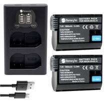 2 BATERIAS EN-EL15 + CARREG DUPLO P/ Nikon D7000, D800, D800e, D600, D7100 e 1 V1 2 BATERIAS EN-EL15 + CARREG DUPLO P/ Nikon D7000, D800, D800e, D600, D7100 e 1 V1