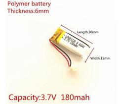 2 Baterias Fone Ouvido 3,7v 180mah Thump Oculos - 2 Baterias Fone Ouvido 3,7v 180mah Thump Oculos -