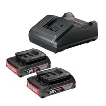 2 Baterias GBA 18V 2AH com Carregador Rápido GAL Bivolt BOSCH 2 Baterias GBA 18V 2AH com Carregador Rápido GAL Bivolt BOSCH