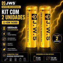 2 Baterias Liion JWS 14500 6800mAh Para Equipamentos Eletrônicos 2 Baterias Liion JWS 14500 6800mAh Para Equipamentos Eletrônicos