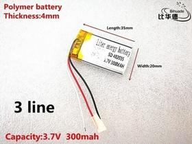 2 Baterias Mp4 20mm X 35mm X 4mm 3,7v 300mah 2 Baterias Mp4 20mm X 35mm X 4mm 3,7v 300mah