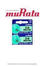 2 Baterias Murata 319 SR527SW 1.55V Célula de Botão de Relógio de Óxido de Prata 2 Baterias Murata 319 SR527SW 1.55V Célula de Botão de Relógio de Óxido de Prata