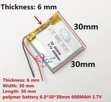 2 Baterias Rastreador 603030 600mah 3,7v Cr 2 Baterias Rastreador 603030 600mah 3,7v Cr