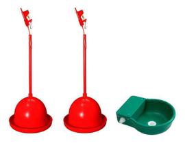 2 Bebedouros Pendulares Aves + 1 Bebedouro Automático Pet