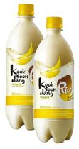 2 bebida alcoólica de arroz coreana makgeolli banana 750ml - Kook Soon Dang