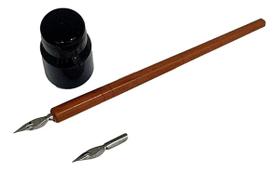 2 Bico De Pena Inglês Caligrafia Desenho Aço Inox Extra Fina